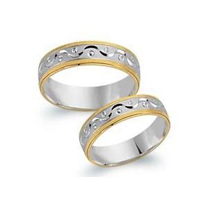 Trouwringen 14 karaat geel witgoud