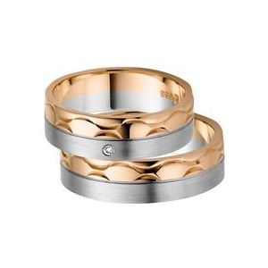 Trouwringen rood en witgoud 6mm