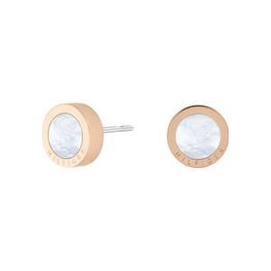 Roestvrij stalen oorstekers met parelmoer, IP rose