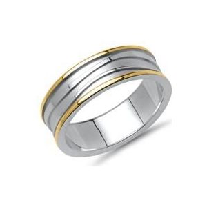 Vivo herenring 925 zilver deels verguld
