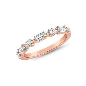 Roségouden ring voor dames met diamanten