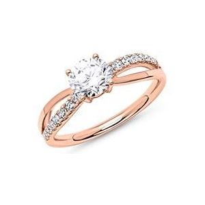 Ring 18 karaat roségoud met Diamanten