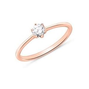 14 karaat roségouden verlovingsring met Diamant