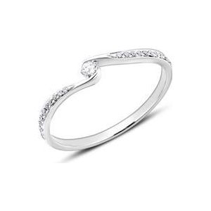 14 karaat witgouden verlovingsring met Diamanten