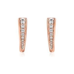 Roségouden oorbellen voor dames met diamant