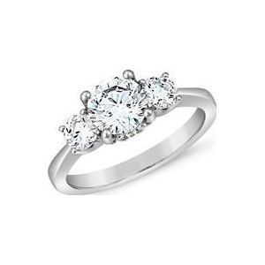 Trinity verlovingsring met diamanten, witgoud, platina