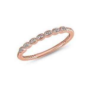 Ring voor dames van roségoud met lab-grown diamanten