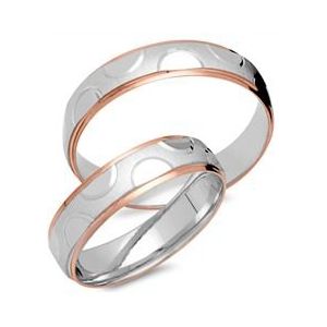 Trouwringen 8 karaat rood-wit goud