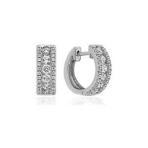 Creolen voor dames in witgoud of platina met diamant