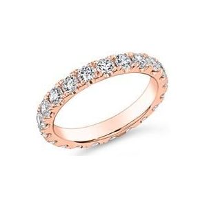 Roségouden eeuwigheidsring met diamant voor dames