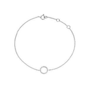 Cirkelarmband voor dames in 14k witgoud met Diamanten