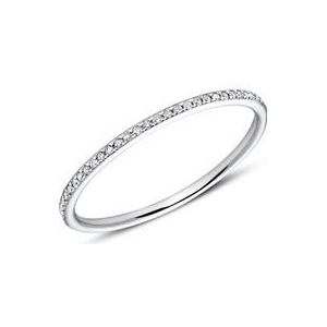 Memoire ring 18 karaat witgoud Diamanten