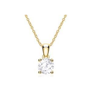 Ketting in 14 karaat goud witte Topaas hanger