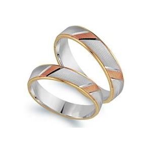 Trouwringen 8 karaat driekleurig goud