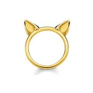 Ring kattenoren van verguld sterling zilver