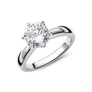 Verlovingsring in sterling zilver met Zirkonia bezet