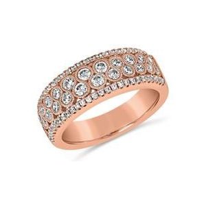 Roségouden diamanten ring voor dames
