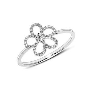 Ring blossom in 14 karaat witgoud met Diamanten