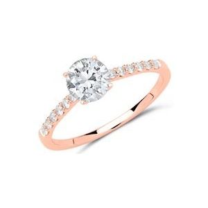 Verlovingsring 18 karaat roségoud met Diamanten