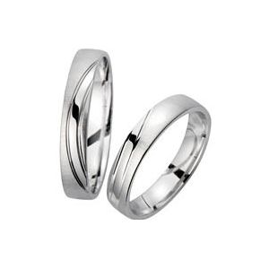Trouwringen witgoud breedte 4 mm