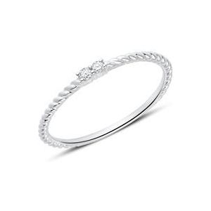 14 karaat witgouden ring voor dames met Diamanten