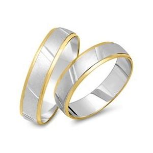 Trouwringen 14 karaat geel witgoud