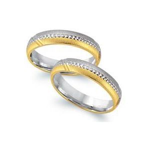 Trouwringen 18 karaat geel witgoud