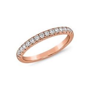 Roségouden half-eternityring met lab-grown diamanten