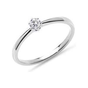 14k witgouden verlovingsring met Diamant, LAB grown