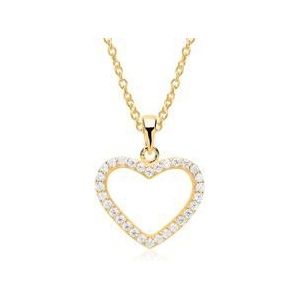 Hart hanger verguld 925 zilver