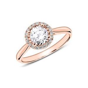Verlovingsring in 18 karaat roségoud met Diamanten