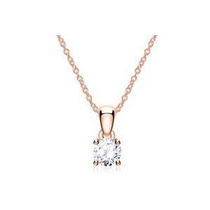 Ketting voor dames in 14k rose goud met Diamant