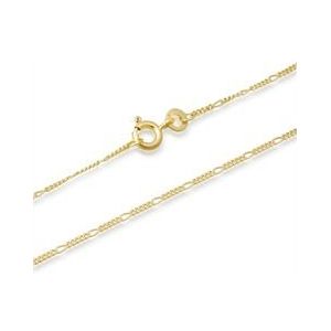 14 karaat gouden ketting: figaro ketting goud 45cm