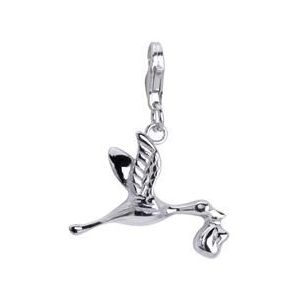 Zilveren bedel met karabijnsluiting voor bedelarmbanden