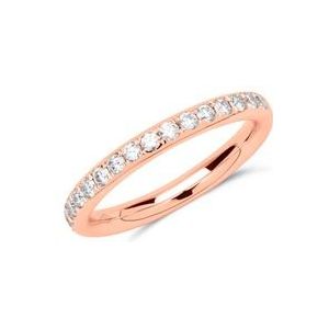 Mémoire ring 14 karaat roségoud 17 Diamanten