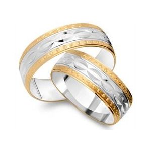 Trouwringen 14 karaat geel witgoud