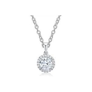 18 karaat witgouden Diamanten hanger ketting