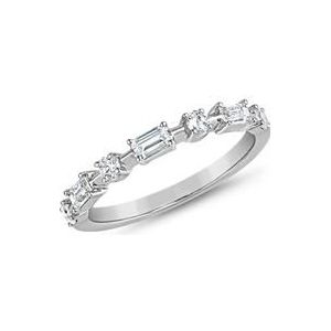 Platina of witgouden ring met lab-grown diamanten