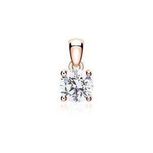 14k roségouden hanger met Diamant, LAB grown