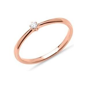 14k rosegouden verlovingsring met Diamant 0.05 ct.