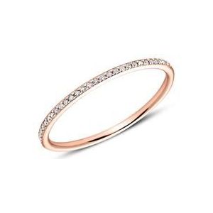 Memoire ring 14 karaat roségouden Diamanten