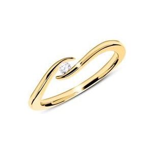 14k gouden ring met Diamant 0,05 ct.