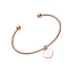 Bangle in roségoud verguld sterlingzilver met hartje