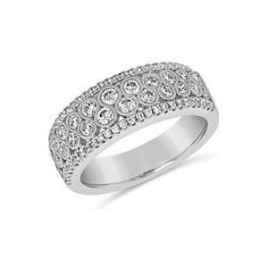 Witgouden of platina ring met lab-grown diamanten