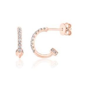 Diamanten oorbellen voor dames in roségoud