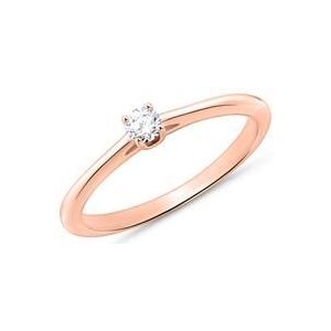 14 karaat rosegouden ring met Diamant