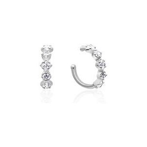 925 sterling zilveren oorboeien voor dames met Zirkonia