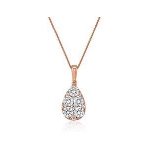 Lab gegroeide diamanten collier in roségoud voor dames