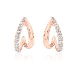 Oorbellen voor dames in roségoud met diamant