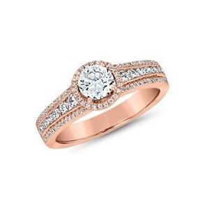 Verlovingsring in roségoud met labgekweekte diamanten